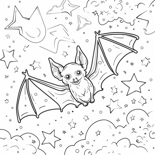 Bat in Starry Sky