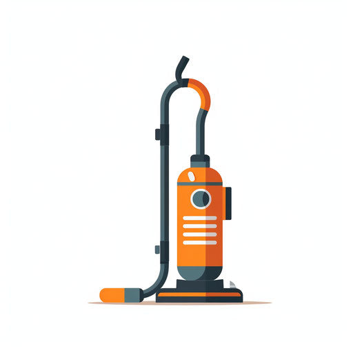 Minimalist style vacuum clipart on white background