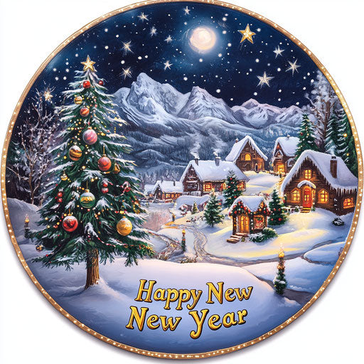 Vivid Image Happy New Year Celebration Art