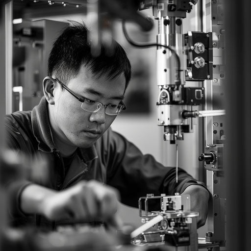 Engineer working on robotic automation