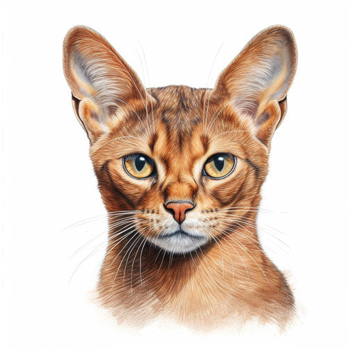 Abyssinian cat sketch