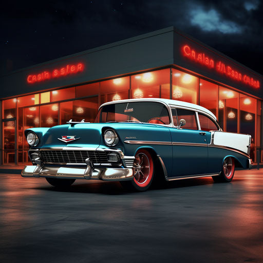 Classic vintage car from the 50s