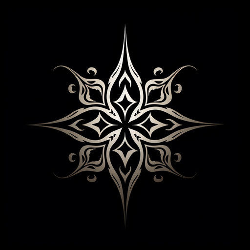 Two tribal stars, inspired ideas, stencil style