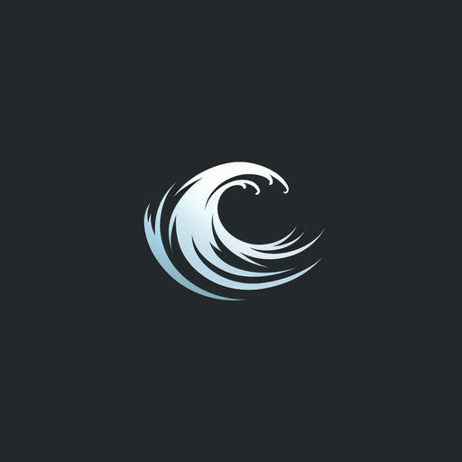 Minimalistic water wave logo, for fluidity and adaptability, with a designated space for a name