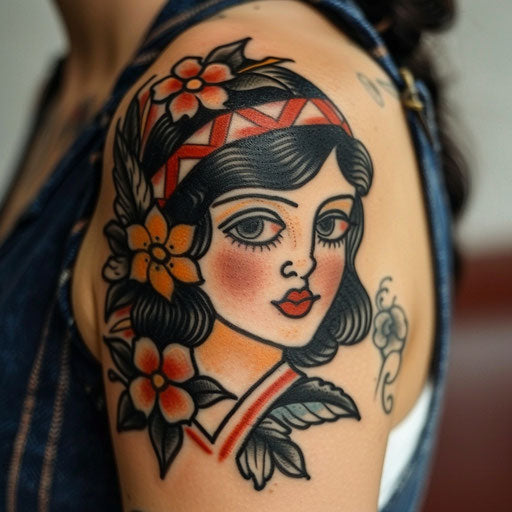 Shoulder Tattoo Women Professional Tattoo Kit