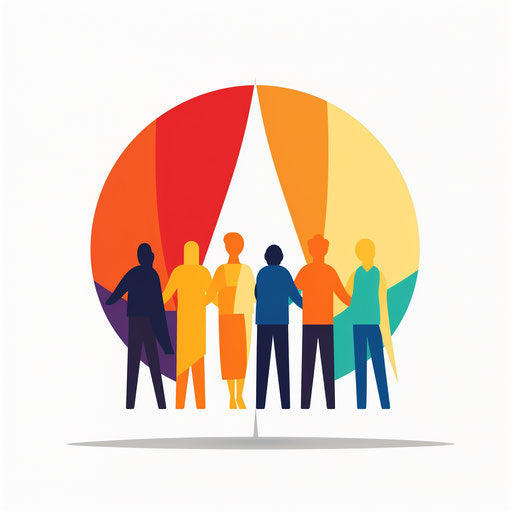 Unity illustration in the Minimalist style, on white background