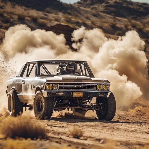 1967 Chevy Bel Air in desert rally race