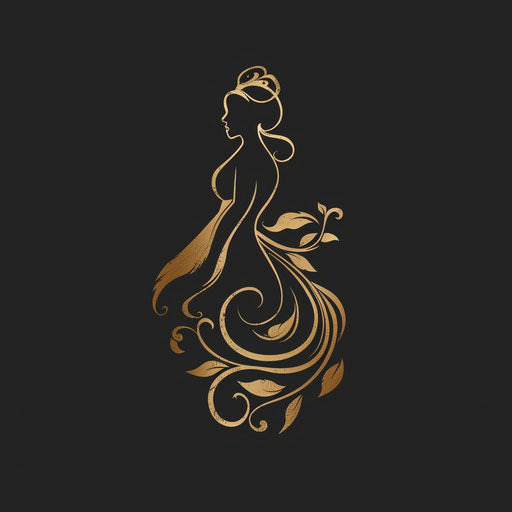 Dynamic wedding logo with high contrast and sophisticated design