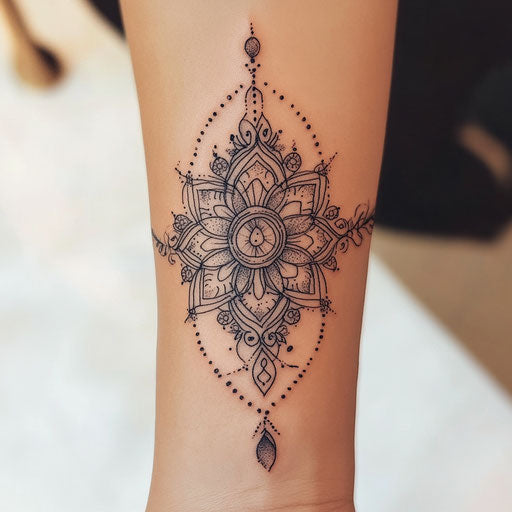 Wrist tattoo designs with intricate mandala patterns