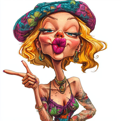 Versatile Lady Caricature Clipart Art Files for Professionals