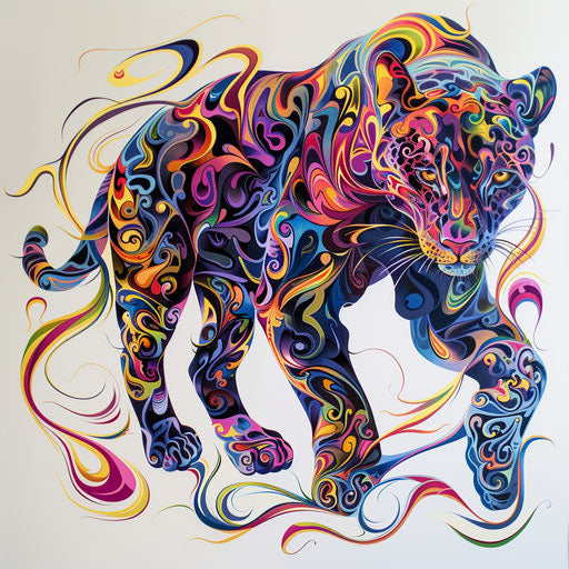 Vibrant Panther Tattoo Flash Set