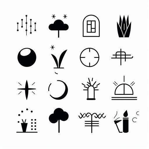 Minimalist style line illustration on white background