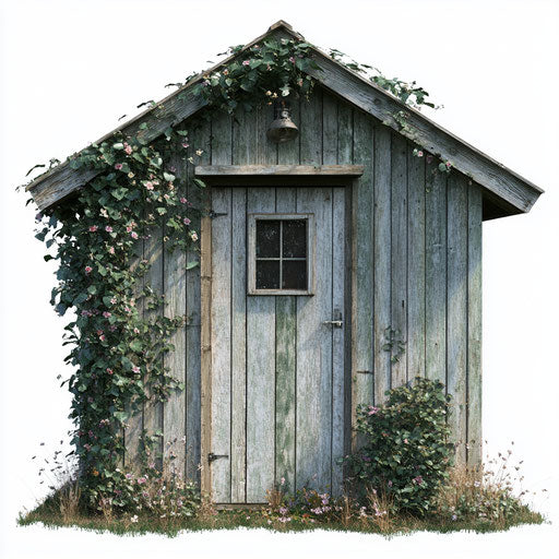 Photo realistic clipart of a Garden Shed, high resolution, isolated