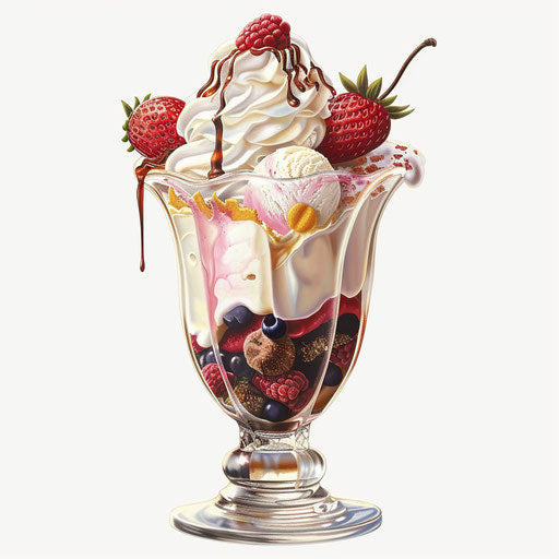 Ice Cream Sundae Artwork in Photorealistic Style
