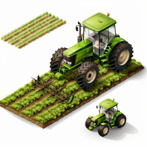 Realistic agriculture illustration on flat white background