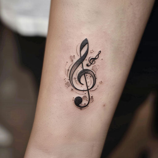 A music note tattoo
