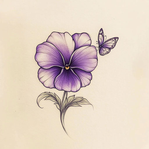 Vibrant Violet Flower Tattoo Tattoo Master Files