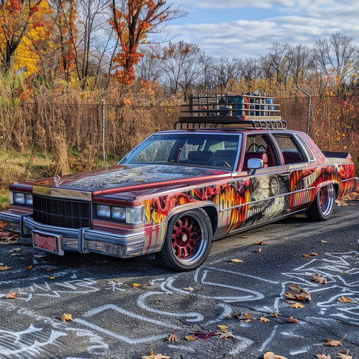 Customized 83 Cadillac DeVille for zombie apocalypse