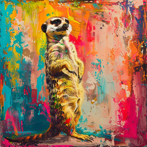 Meerkat in a whimsical pose