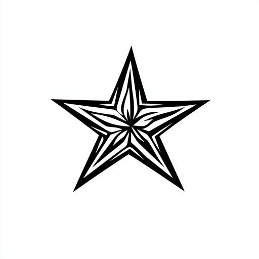 Simple star with bold outline