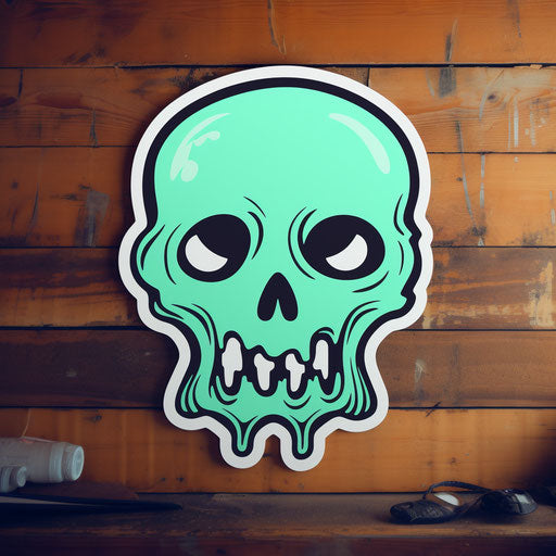 Custom ghost head decal enlarged version