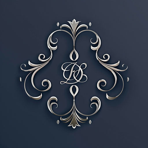 Elegant business logo with monogram and delicate filigree