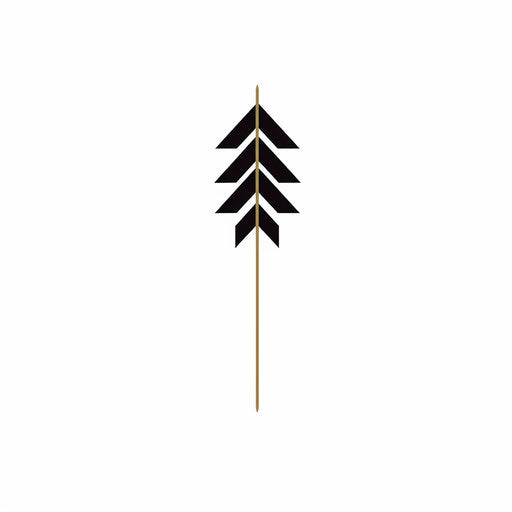 Minimalist arrow clipart on white background