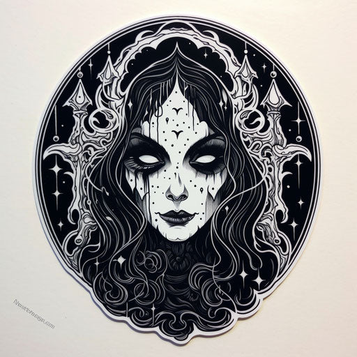 Shadow Moon Stitch Black and White