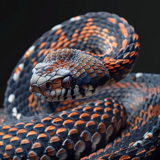 Hognose snake with a regal pose, in the style of Tim Flach