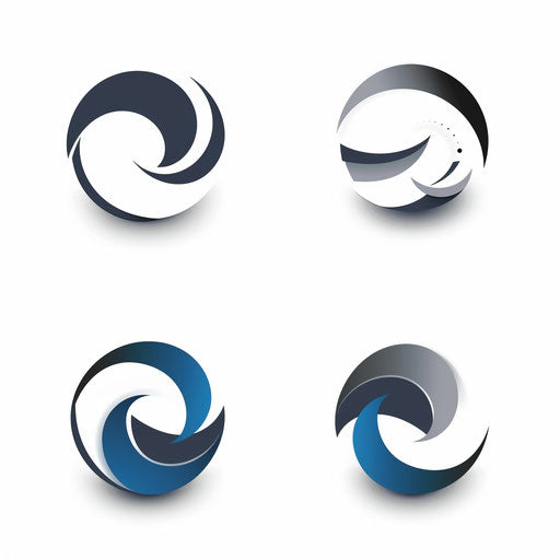 Professional logos in grey and blue on white background