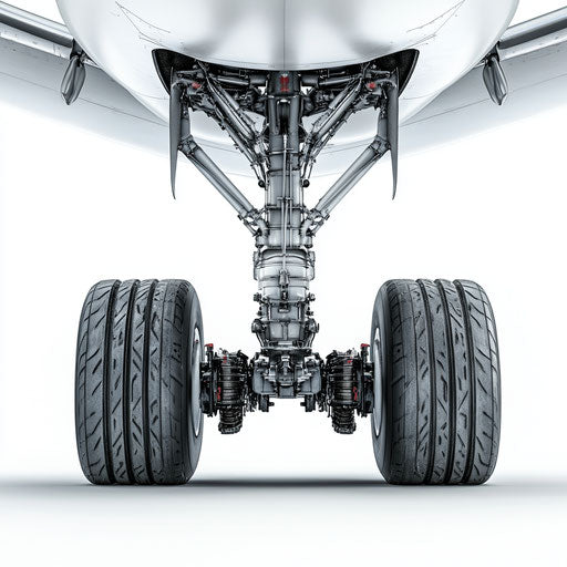 Realistic airplane landing gear wheel