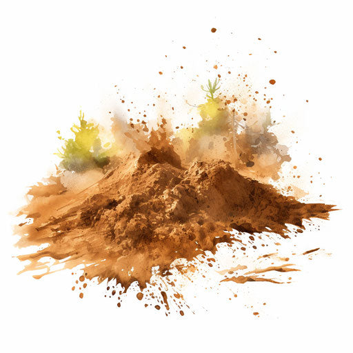 Dirt clipart in the style of Impressionistic Art