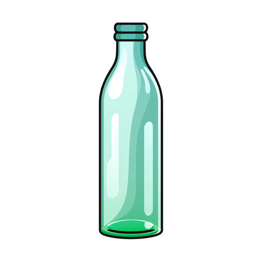 Minimalist plastic bottle on white background