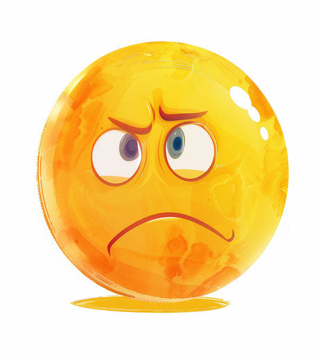 Cartoon emoticon icon on white background