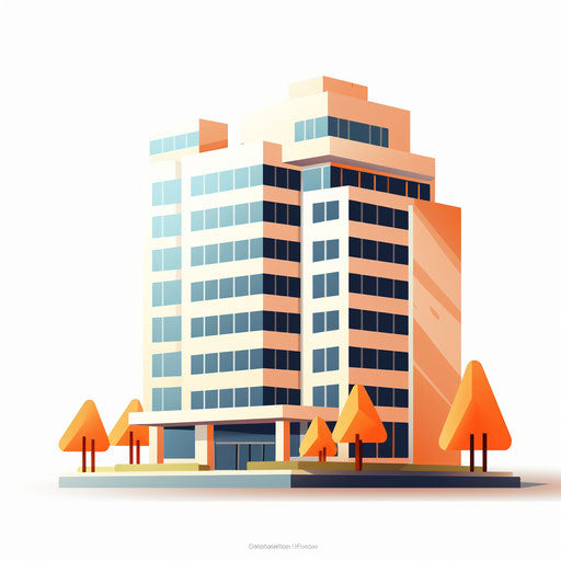 Building clipart in minimalist style
