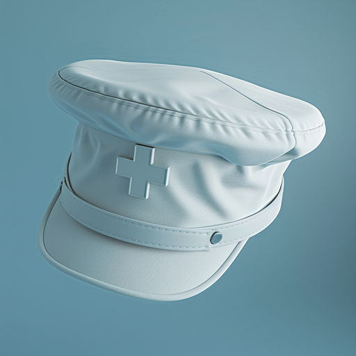 Nurse hat illustration on light blue background