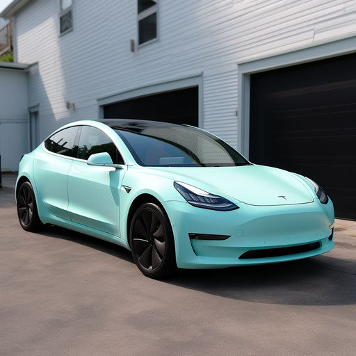Electric car Seafoam blue