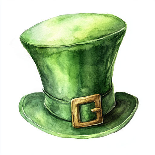 St. Patrick's Day hat, detailed cartoon illustration