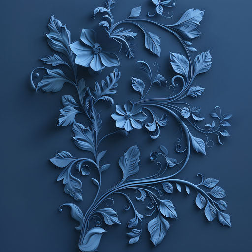 Realistic craft clipart on flat indigo background