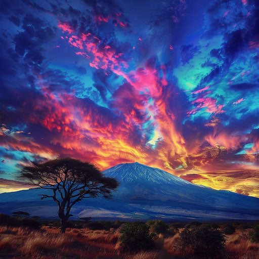 Kilimanjaro under vibrant skies