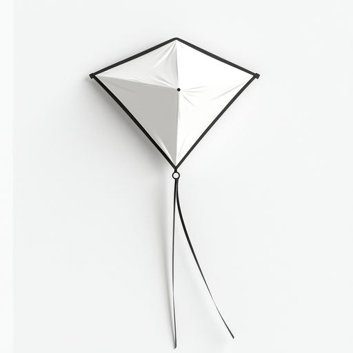 3D kite in photorealistic style on flat white background