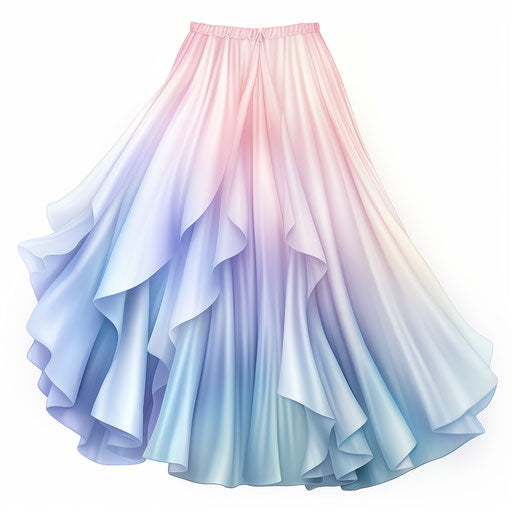 Skirt clipart in the style of Pastel Colors Art, on a white background
