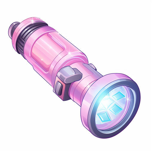 Flashlight illustration in the style of Pastel Colors Art