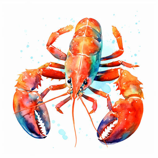 Lobster artwork in Pastel Colors Art style