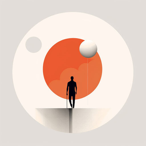 Minimalist styled clipart on white background