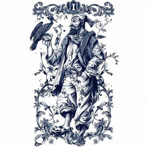 The Magician tarot tattoo in detailed realistic style