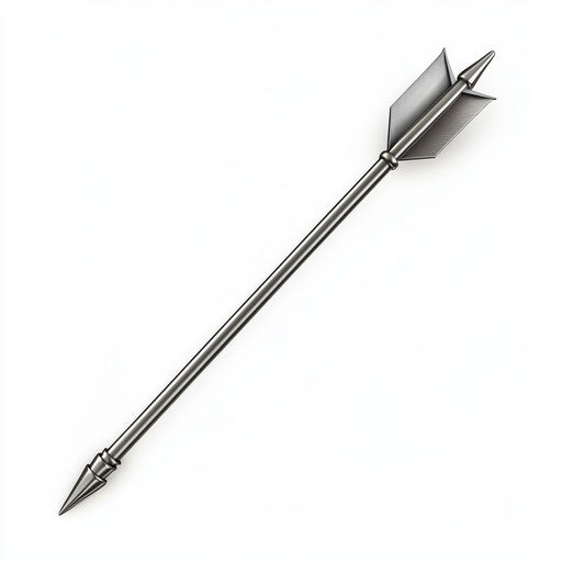 3D arrow on flat white background