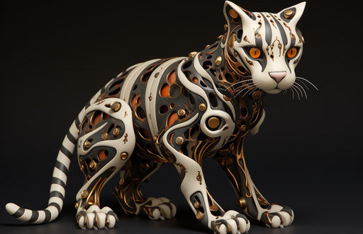 the spotted cat in the wild, bold yet graceful style