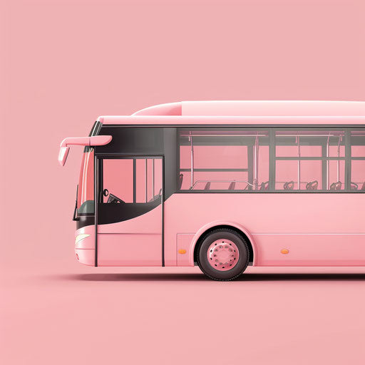 Realistic coach clipart on dusky rose background