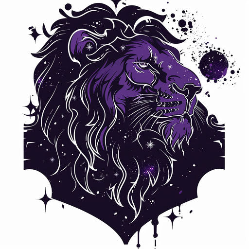 Gothic tattoo sketch of the Leo constellation